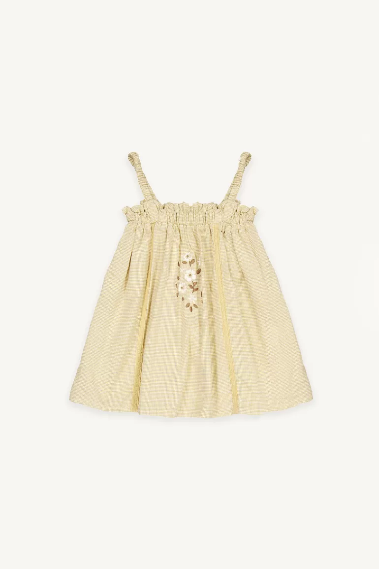 Kids Olive Clothing Mini Olive | Embroidered Apron Dress, Camel