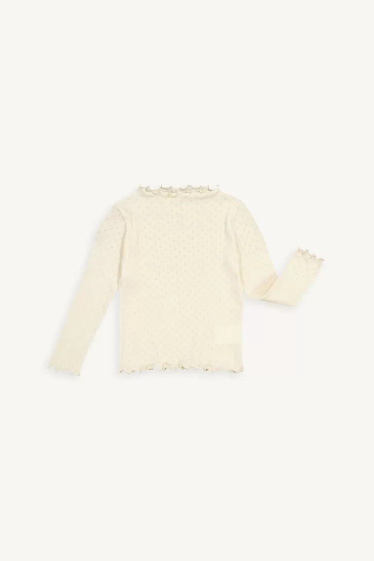 Kids Olive Clothing Mini Olive | Eyelet Tee, Vanilla