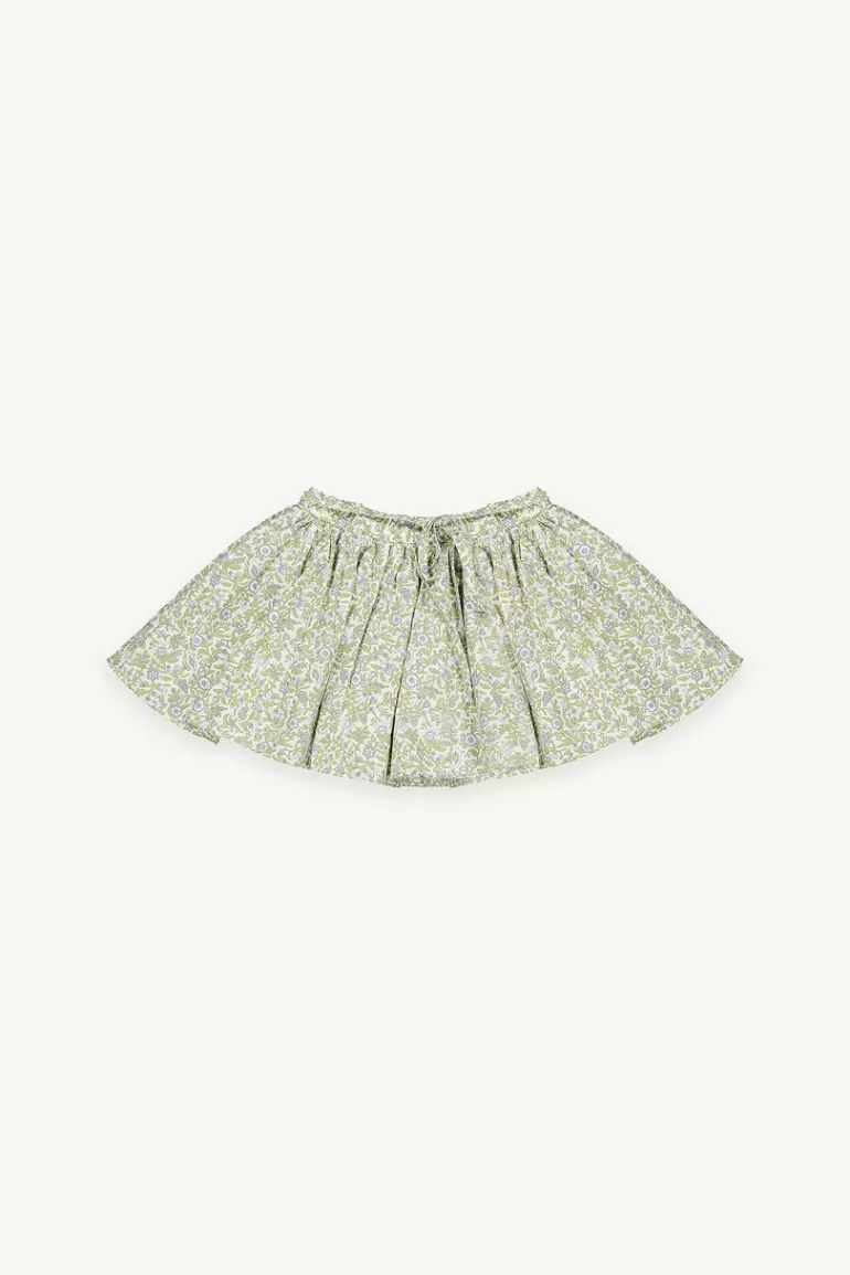 Kids Olive Clothing Mini Olive | Floral Pleated Skirt, Green