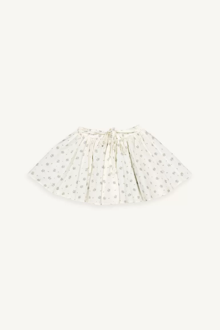 Kids Olive Clothing Mini Olive | Floral Pleated Skirt, Ivory