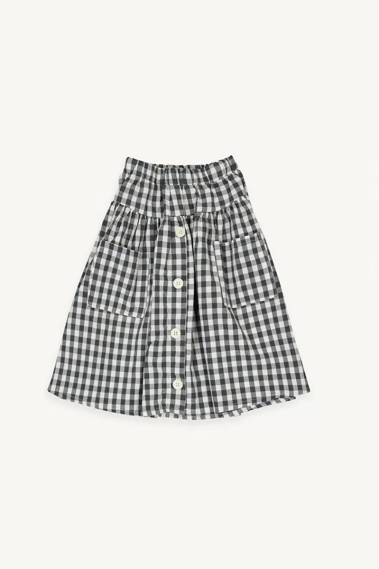 Kids Olive Clothing Mini Olive | Gingham Check Skirt, Black