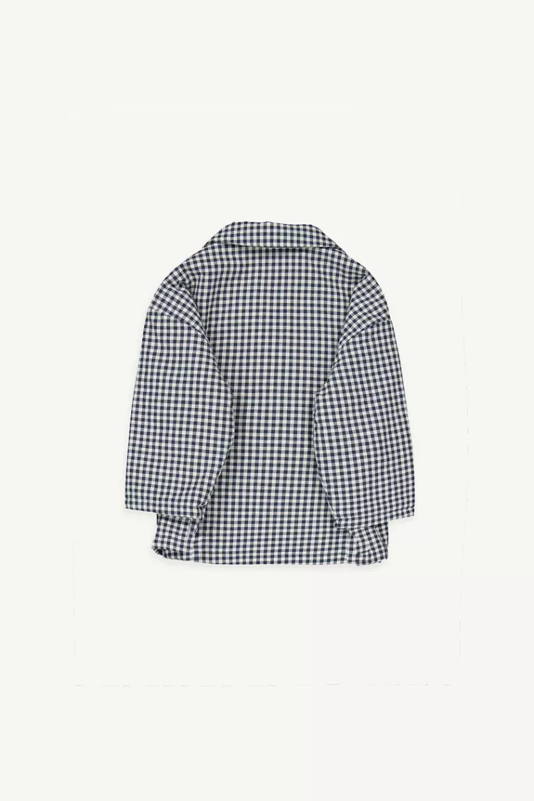 Kids Olive Clothing Mini Olive | Gingham Cotton Jacket, Navy