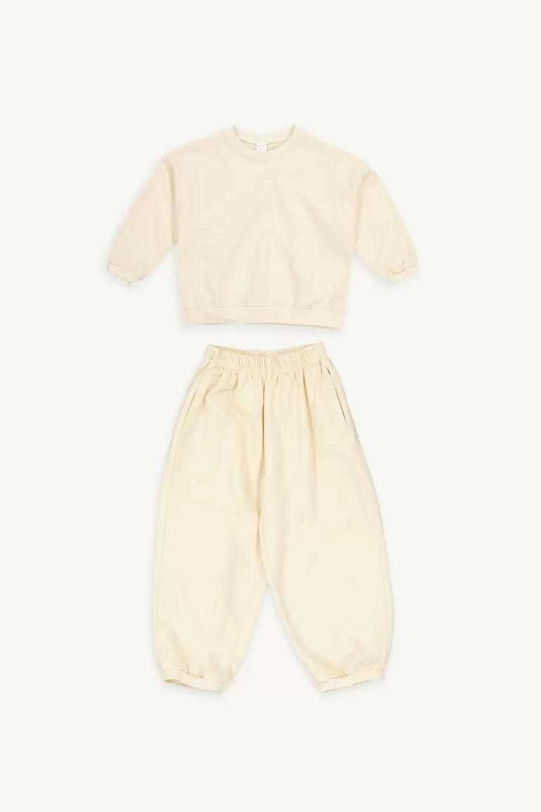 Kids Olive Clothing Mini Olive | Jogger Set, Vanilla