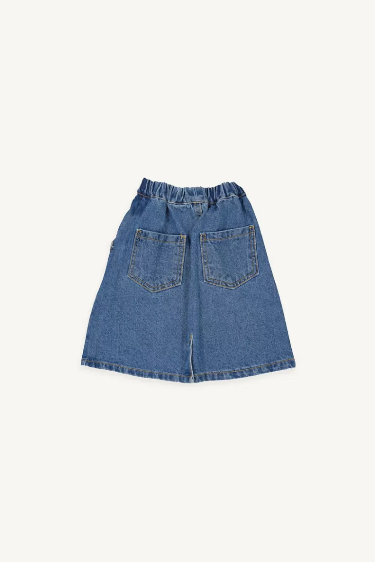 Kids Olive Clothing Mini Olive | Knee Length Denim Skirt, Mid Blue