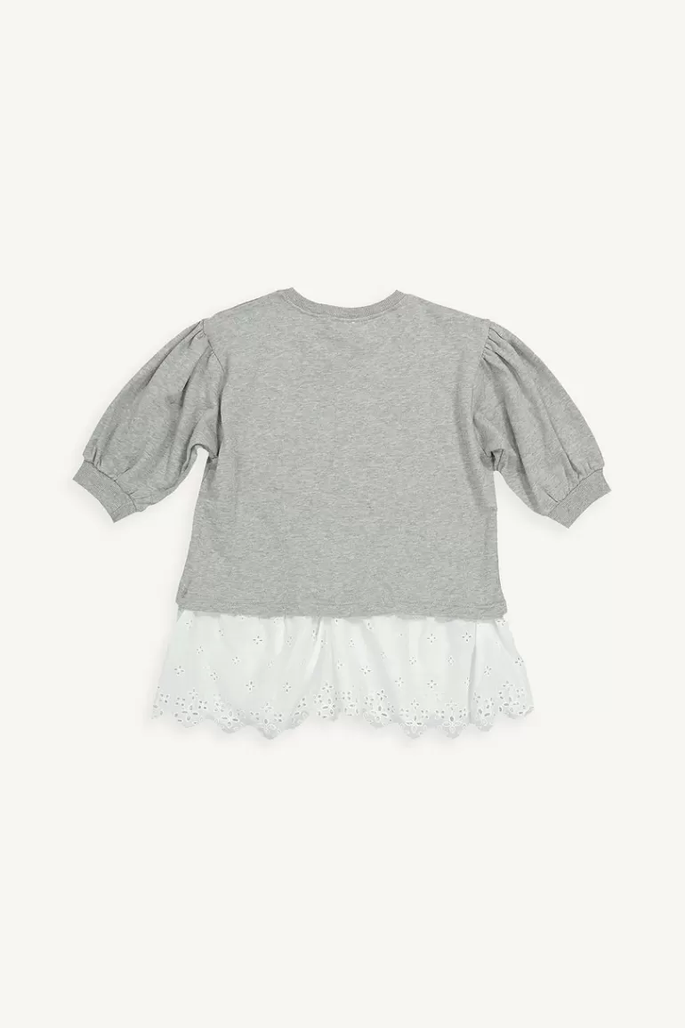 Kids Olive Clothing Mini Olive | Midweight Jersey Dress, Grey