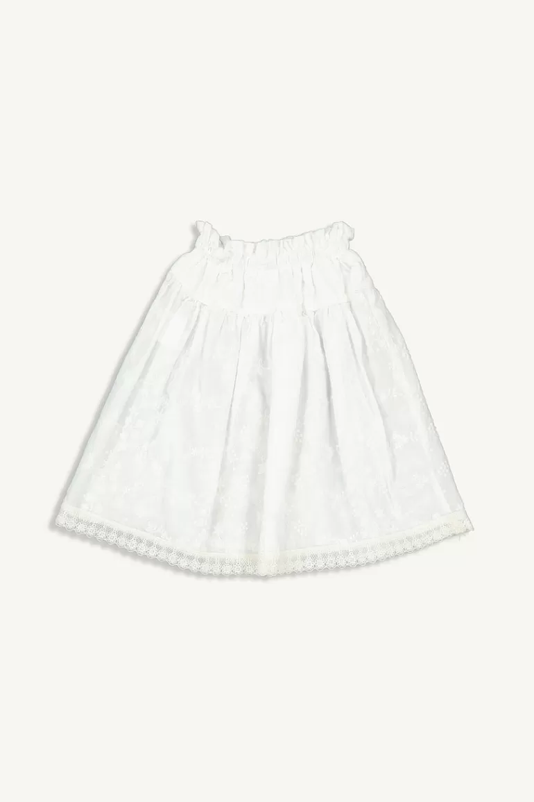 Kids Olive Clothing Mini Olive | Moco Lace Skirt, Ivory