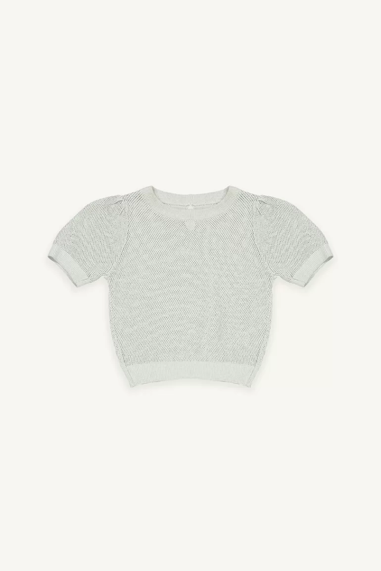 Kids Olive Clothing Mini Olive | Puff Sleeve Jumper, Light Blue