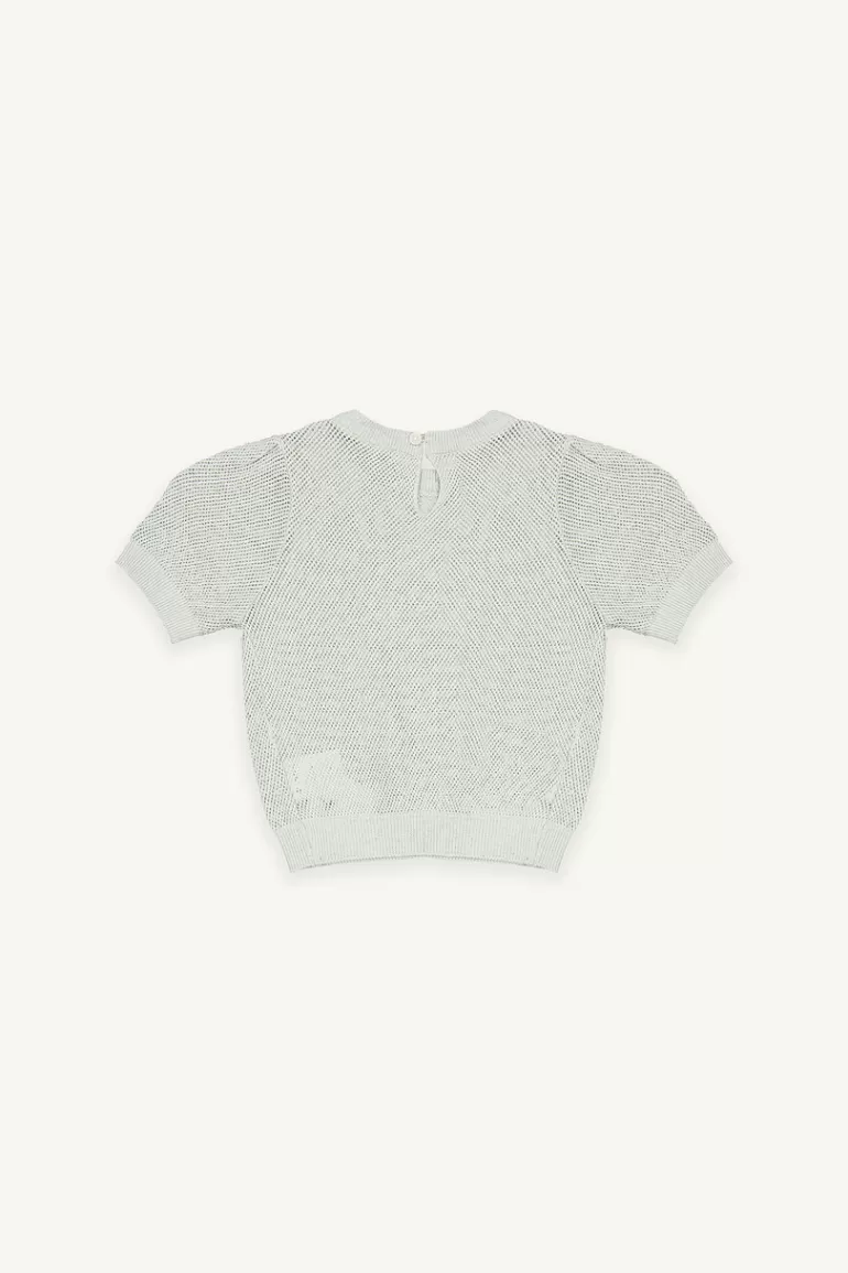 Kids Olive Clothing Mini Olive | Puff Sleeve Jumper, Light Blue