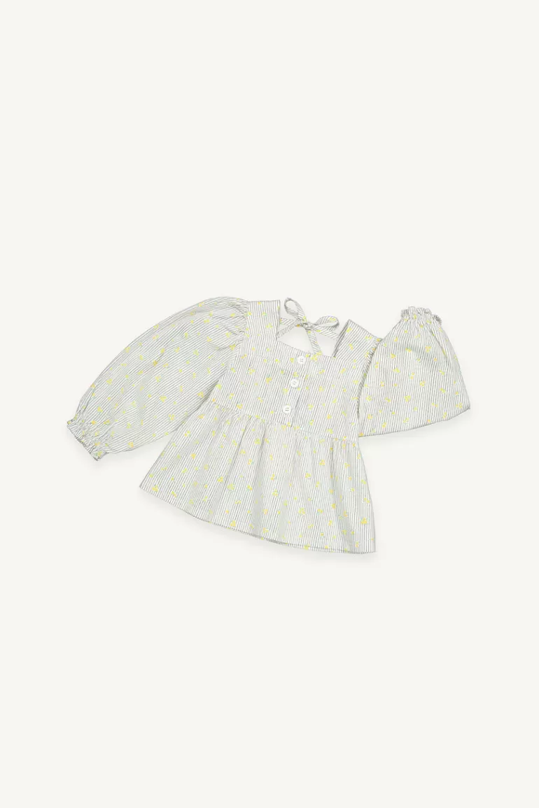 Kids Olive Clothing Mini Olive | Square Neck Blouse, Ivory