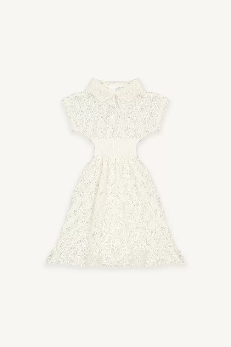 Kids Olive Clothing Mini Olive | Summer Knitted Dress, Ivory