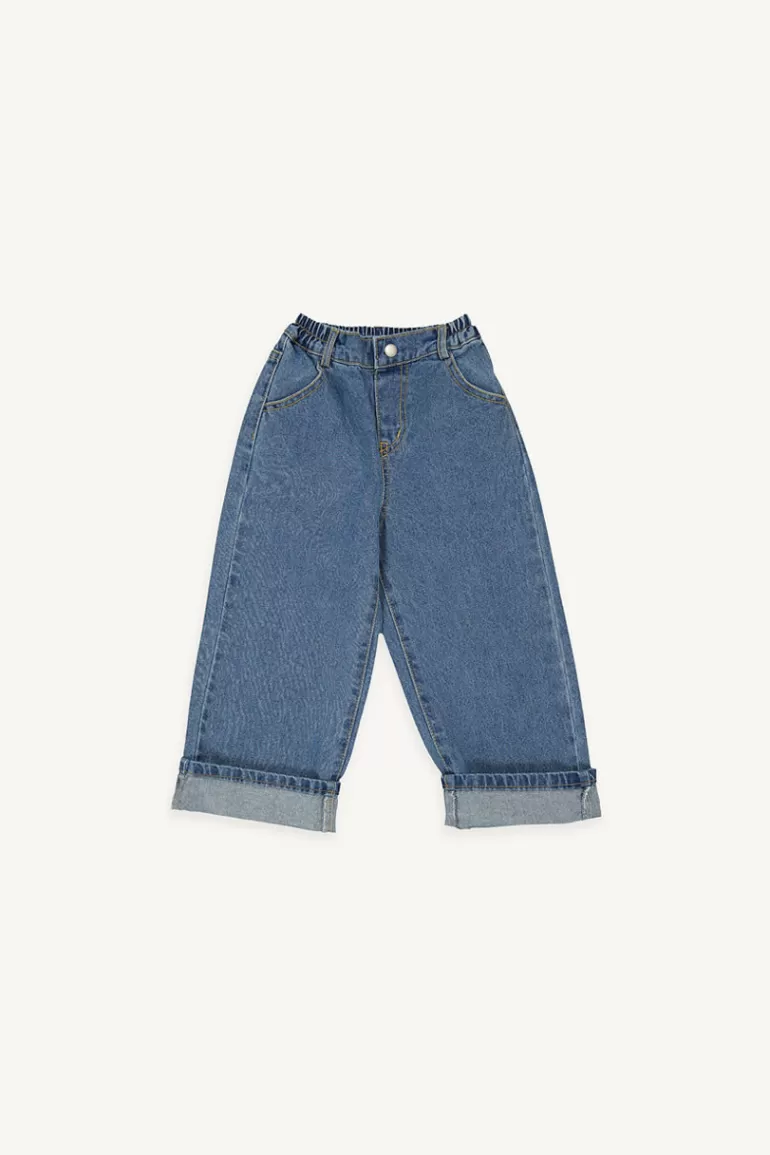 Kids Olive Clothing Mini Olive | Wide Denim Jean, Mid Blue