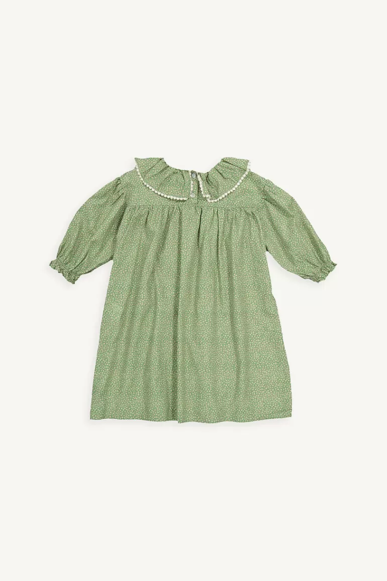 Kids Olive Clothing Mini Olive | Wild Flower Dress, Green