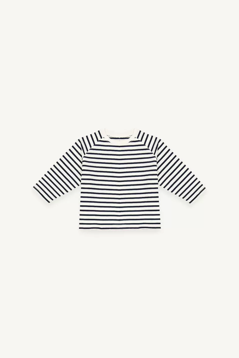 Kids Olive Clothing Mini Olive | Yuha Stripe Tee, Ivory/Black