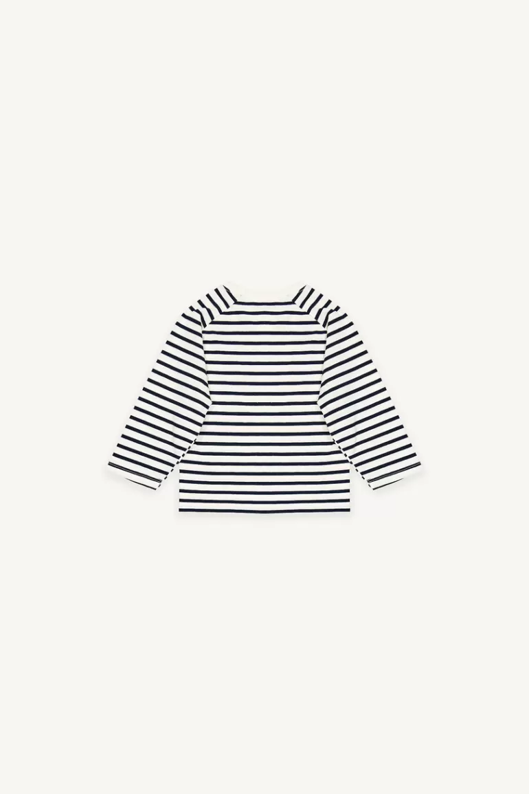 Kids Olive Clothing Mini Olive | Yuha Stripe Tee, Ivory/Black