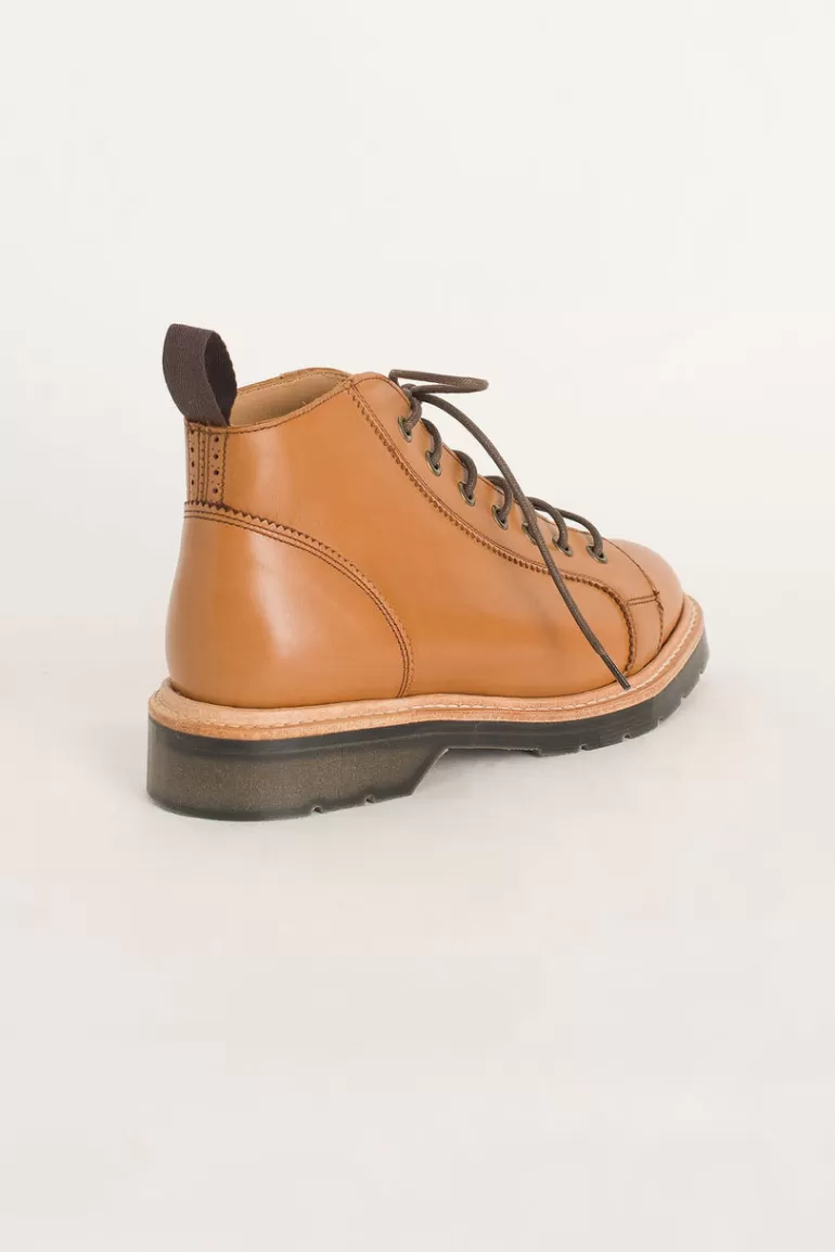 Women Olive Clothing Monkey Boot (Made In England), Caramel / Natural