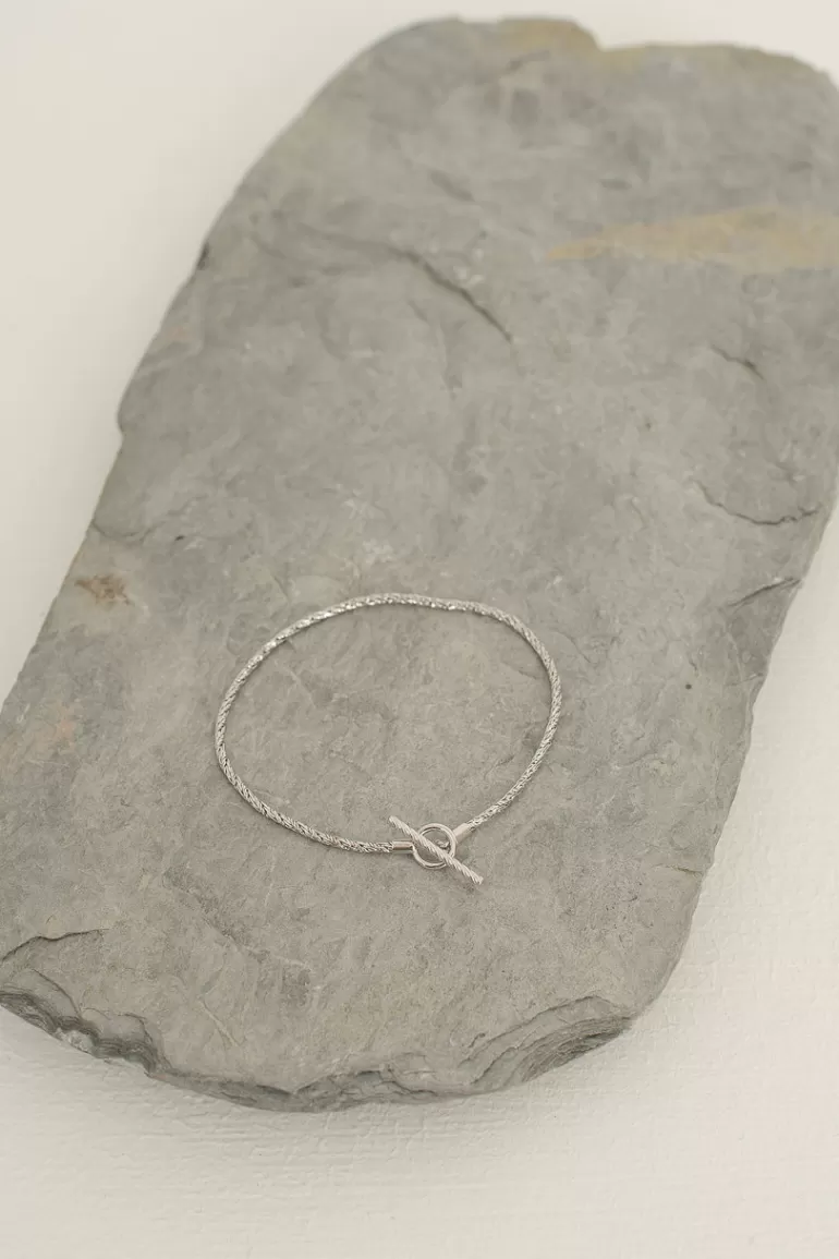 Women Olive Clothing Muse Simple Bracelet, Sterling Silver