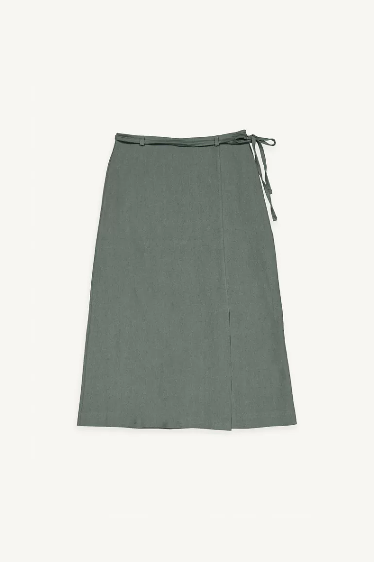 Women Olive Clothing Nadia Ribbon Skirt, Green