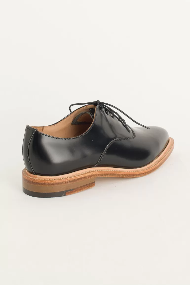 Women Olive Clothing Pointed Oxford Shoe (Made In England), Black