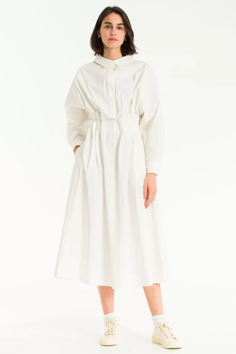 Women Olive Clothing Roa Shirt Dress, Ivory