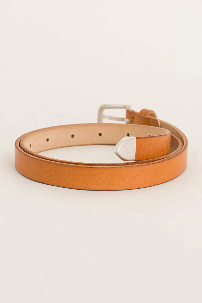 Women Olive Clothing Rosa Leather Belt, Camel