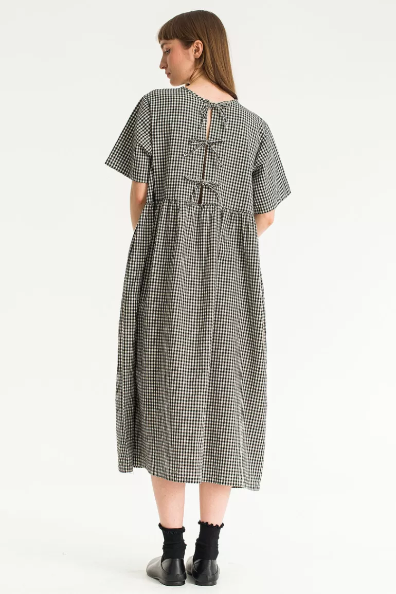 Women Olive Clothing Sadie Ribbon Back Dress, Black
