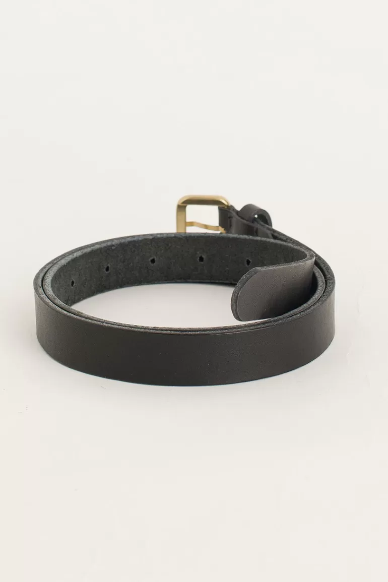 Women Olive Clothing Siena Mini Square Belt, Black