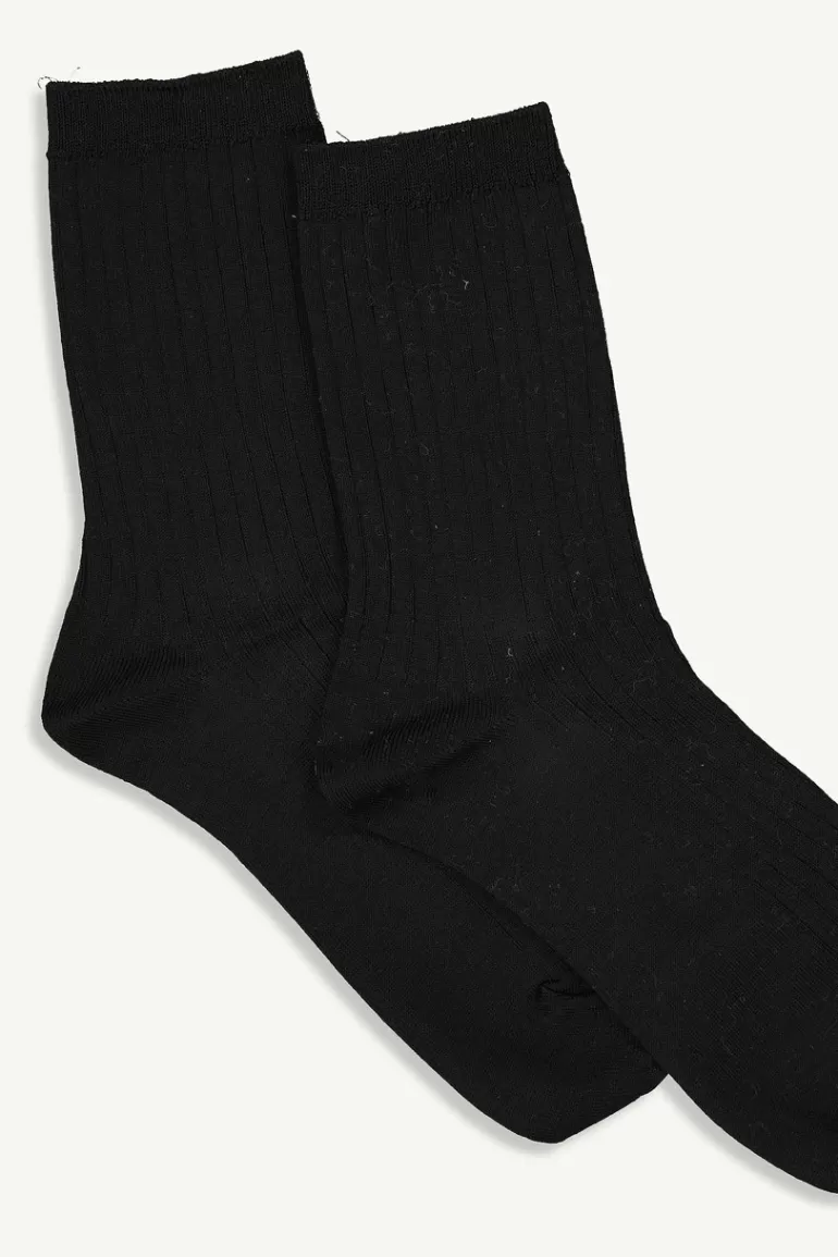 Women Olive Clothing Silket Daily Socks, Black