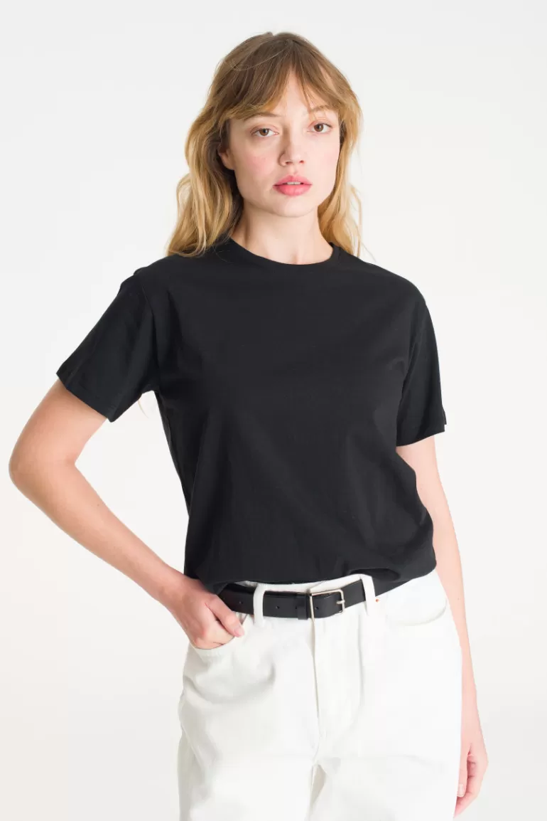 Women Olive Clothing Sobi Colour Tee, Black