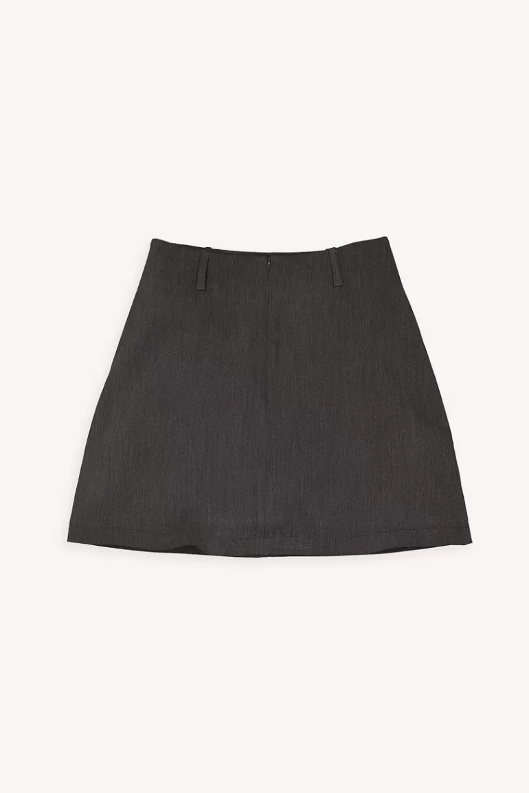 Women Olive Clothing Sobi Pocket Mini Skirt, Charcoal