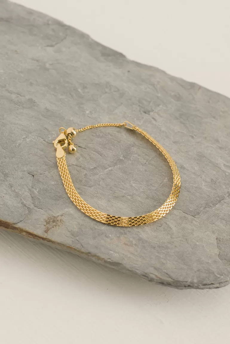 Women Olive Clothing Statement Chain Bracelet, 14K Gold Plated