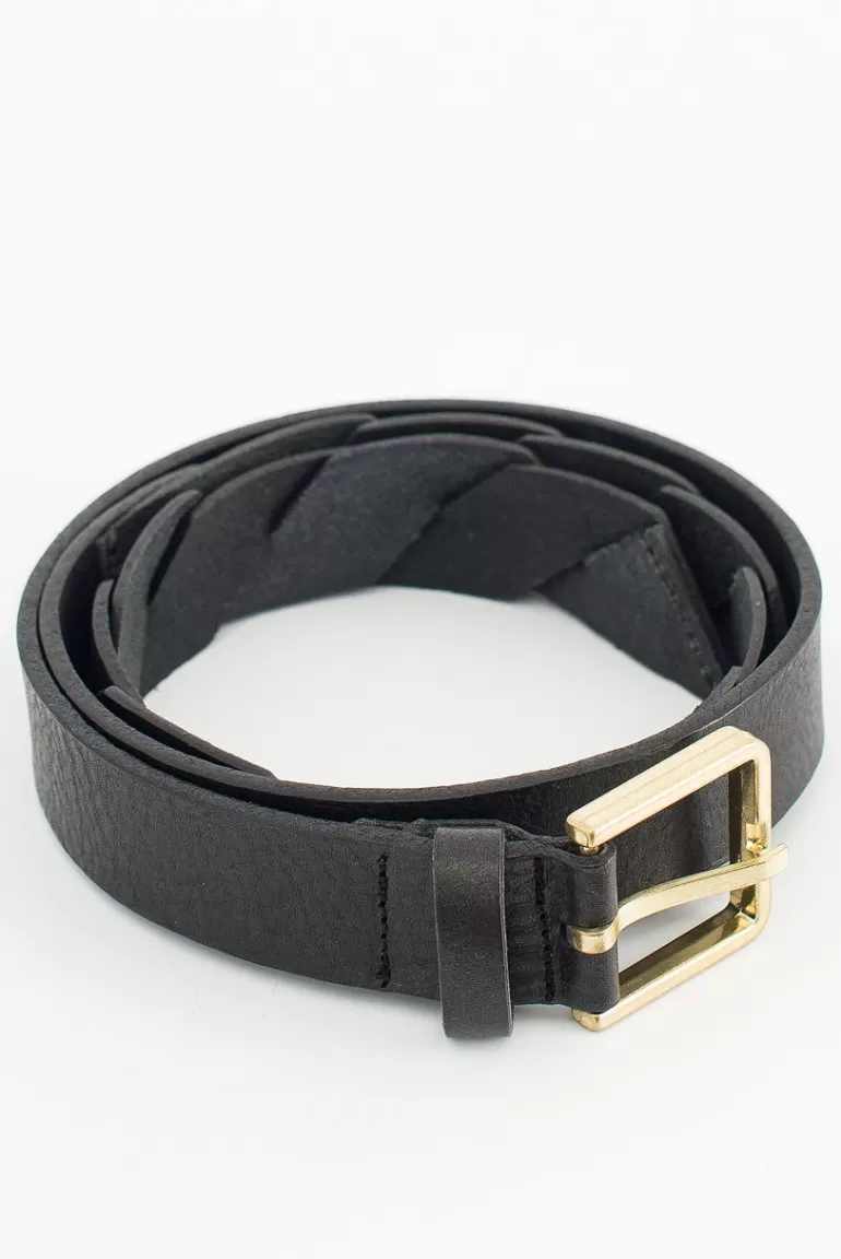 Women Olive Clothing Stella Half Twist Belt, Black