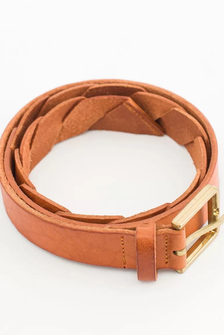 Women Olive Clothing Stella Half Twist Belt, Tan