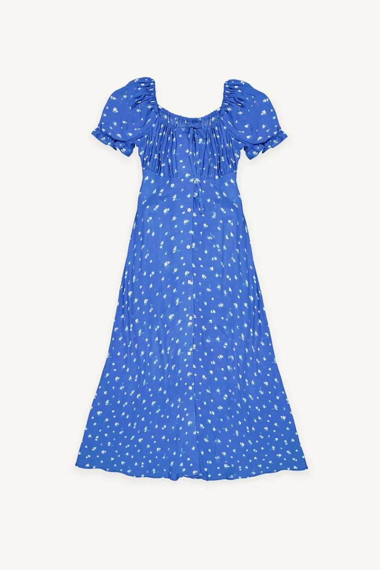 Women Olive Clothing Yuna Flower Dress, Blue